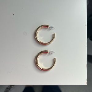 Gold hoop earring